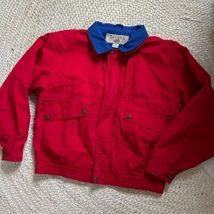 Vintage savane men’s  jacket coat red L windbreaker classic fit style